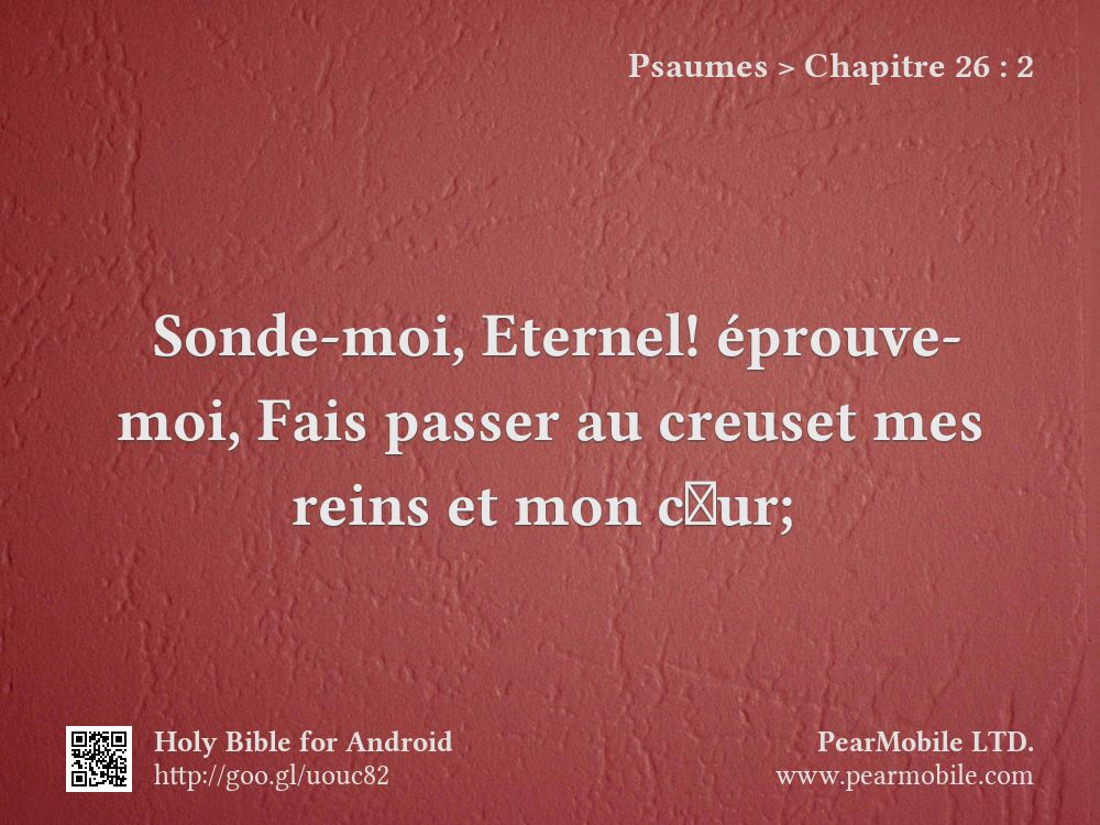 Psaumes, Chapitre 26:2